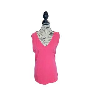 Zenana Outfitters Pink Fitted Sleeveless Tank Top